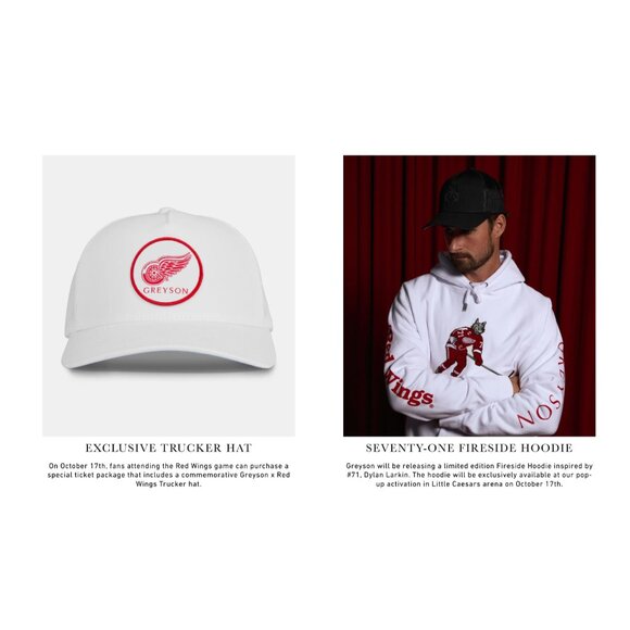 New Greyson Clothiers x Detroit Red Wings Hockey Trucker Snapback Hat SGA 10/17 - Picture 9 of 9